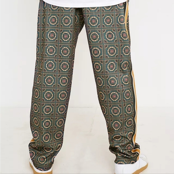 urban outfitters UO Side striped unisex medallion brown black oscar track pants - Picture 6 of 6